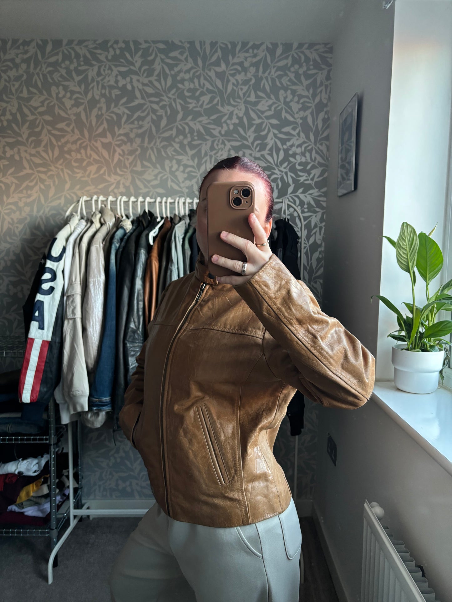 Vintage brown leather jacket