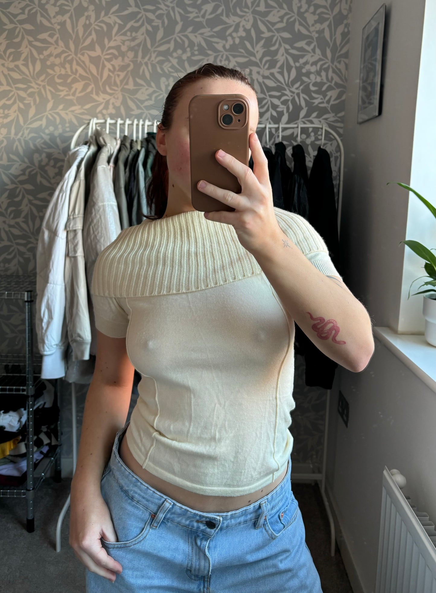 100% wool baby yellow jumper / top