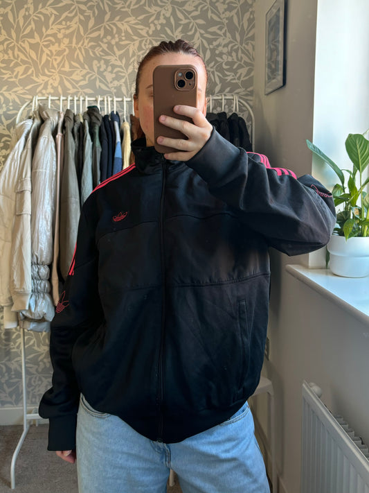 Black and pink Adidas track jacket