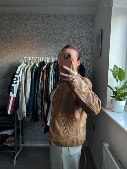 Vintage brown leather jacket