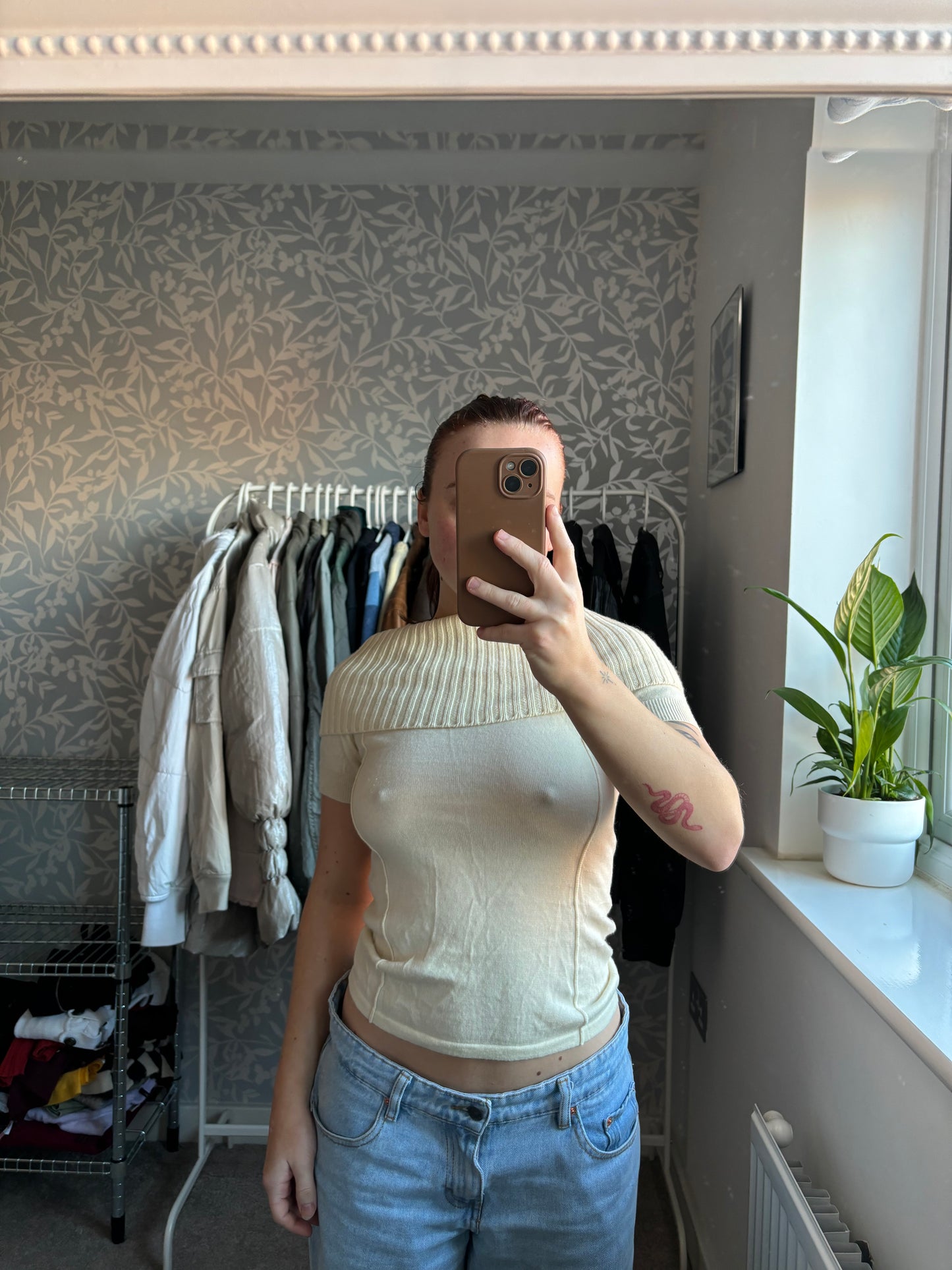 100% wool baby yellow jumper / top