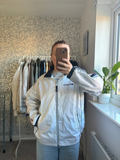 White Champion windbreaker jacket