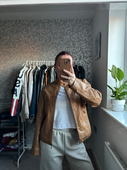 Vintage brown leather jacket