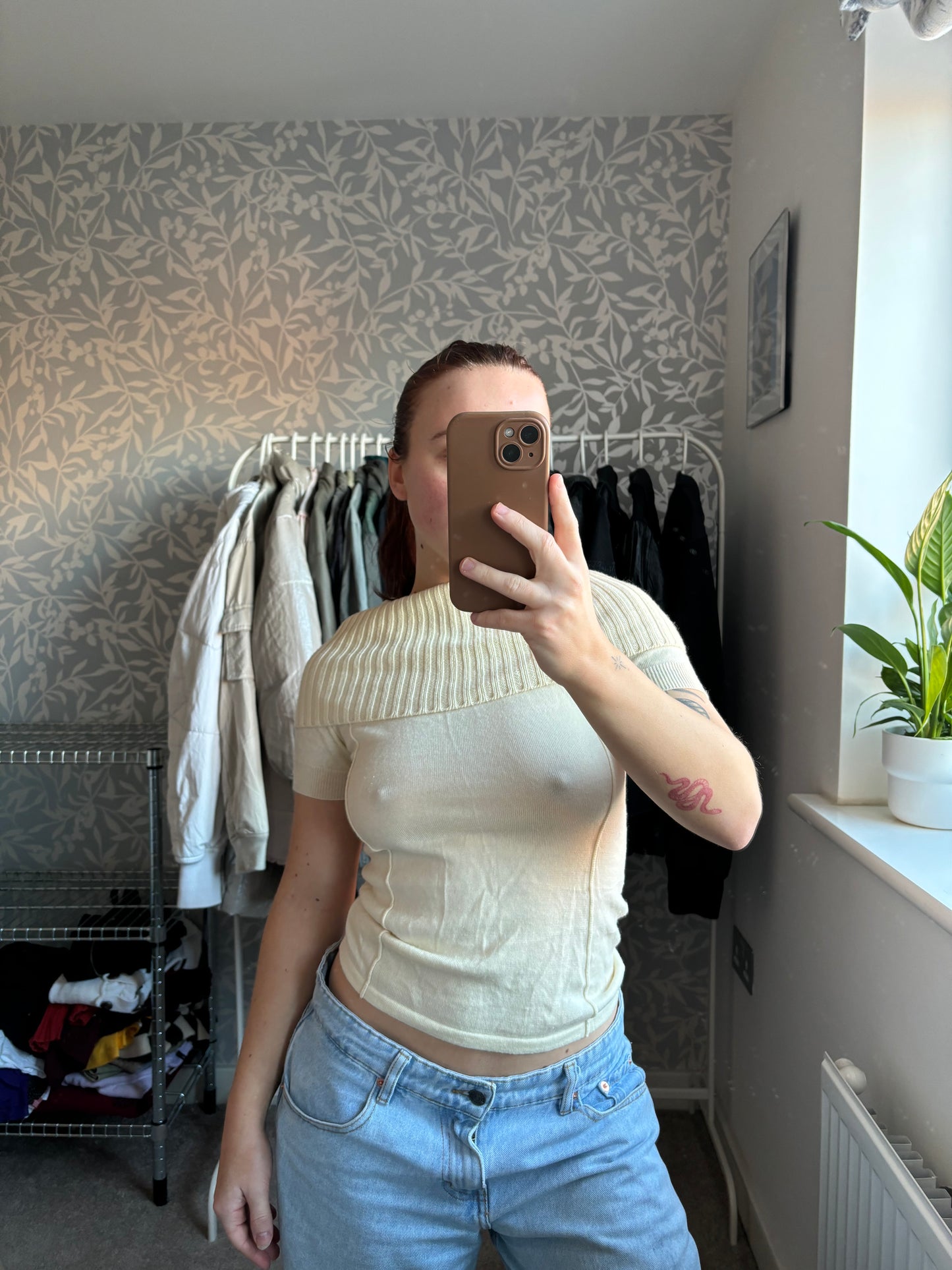 100% wool baby yellow jumper / top