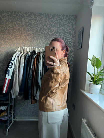 Vintage brown leather jacket